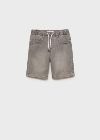 Bermudashorts aus Denim mit Kordelzug