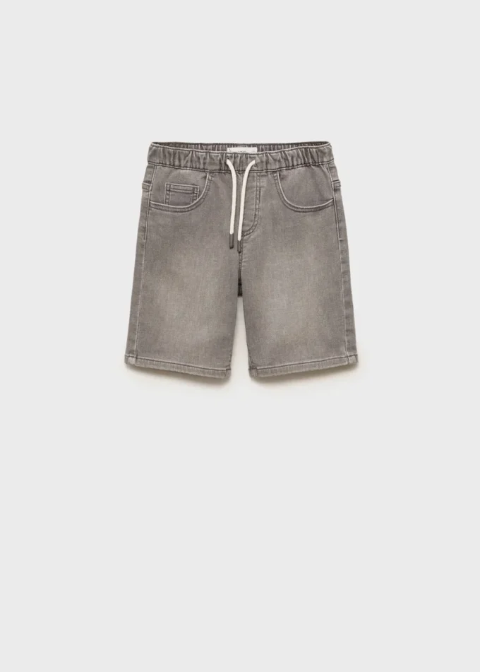 Bermudashorts aus Denim mit Kordelzug