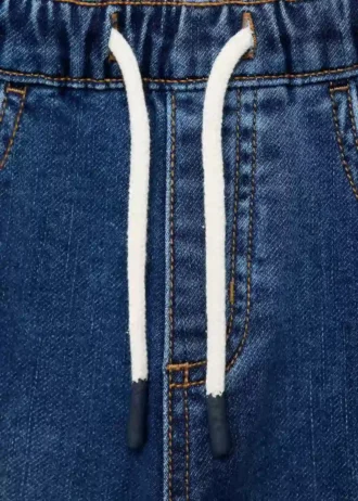 Bermudashorts aus Denim mit Kordelzug