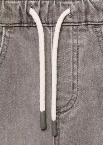 Bermudashorts aus Denim mit Kordelzug