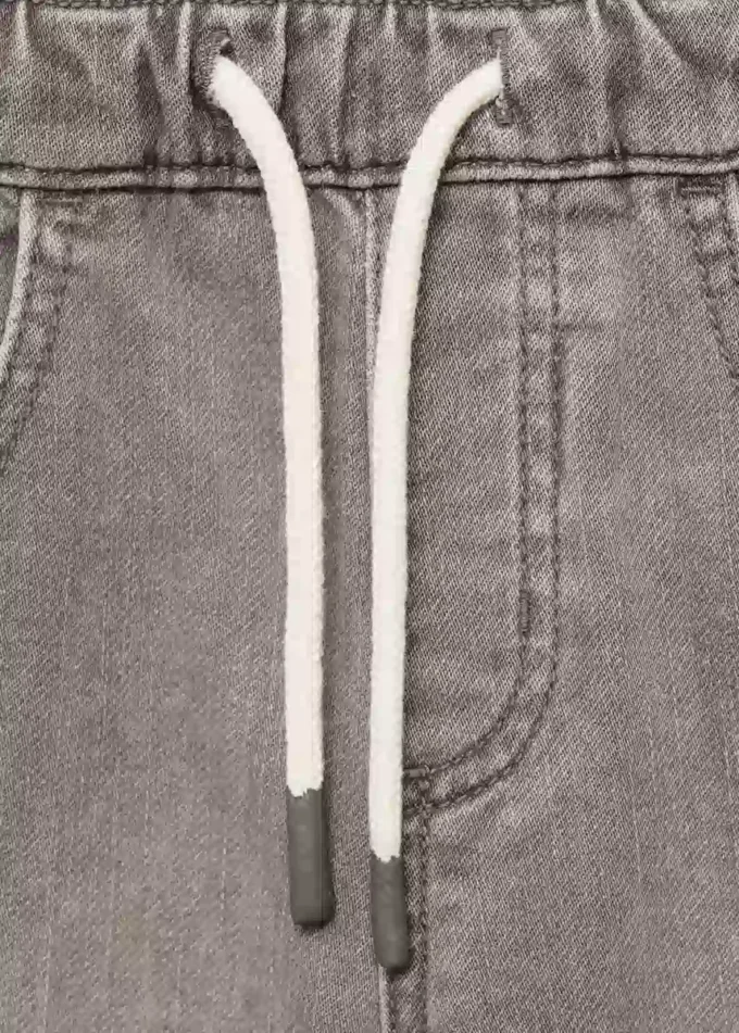 Bermudashorts aus Denim mit Kordelzug