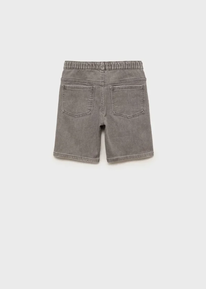 Bermudashorts aus Denim mit Kordelzug