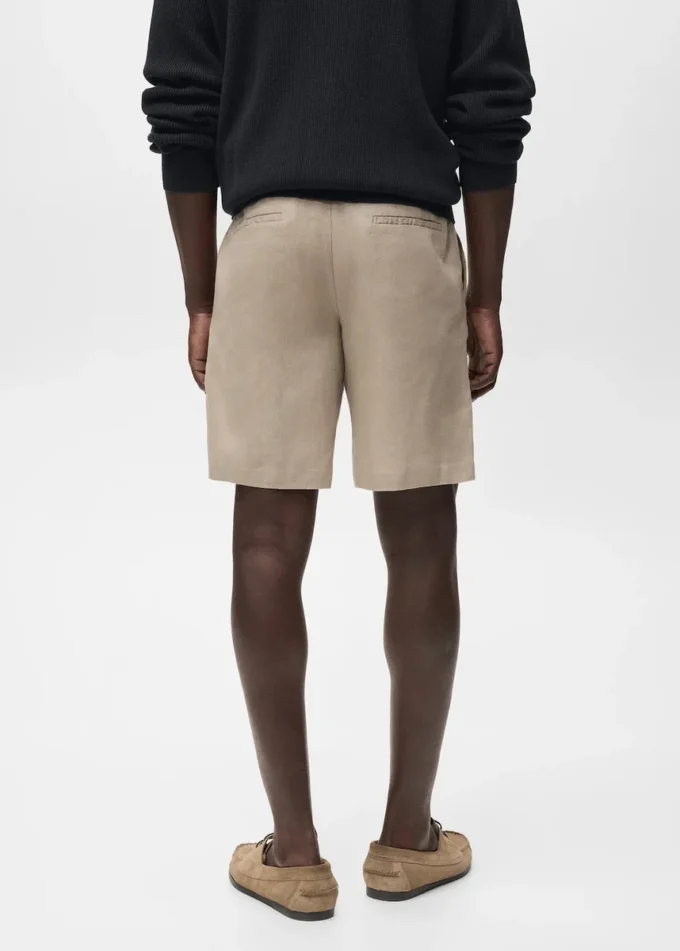 Bermudashorts aus Leinen-Baumwollmischung