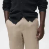 Bermudashorts aus Leinen-Baumwollmischung