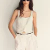 Bermudashorts aus Leinenmischgewebe Bermudashorts aus Leinenmischgewebe