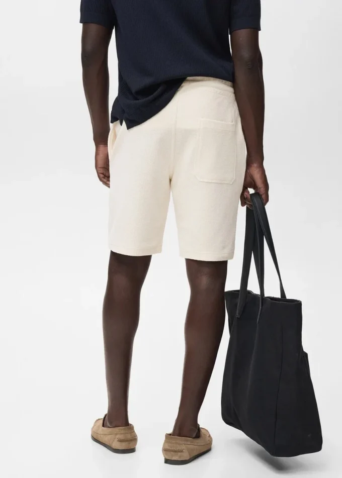 Bermudashorts aus strukturierter Baumwolle mit Kordelzug Bermudashorts aus strukturierter Baumwolle mit Kordelzug
