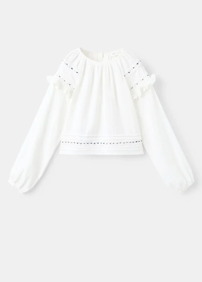 Bestickte Baumwollbluse Bestickte Baumwollbluse