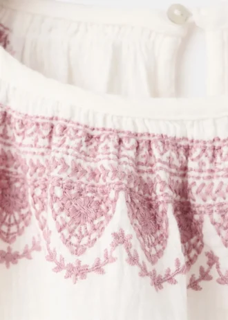 Bestickte Baumwollbluse
