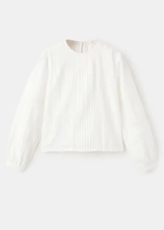 Bestickte Baumwollbluse