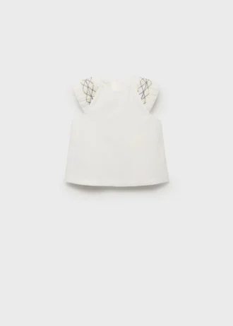Bestickte Baumwollbluse