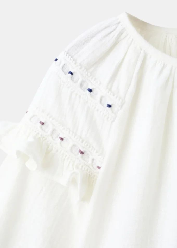 Bestickte Baumwollbluse Bestickte Baumwollbluse