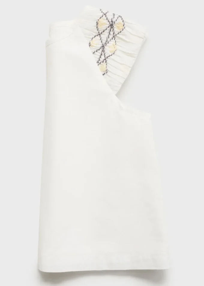 Bestickte Baumwollbluse