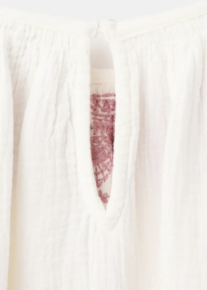 Bestickte Baumwollbluse Bestickte Baumwollbluse