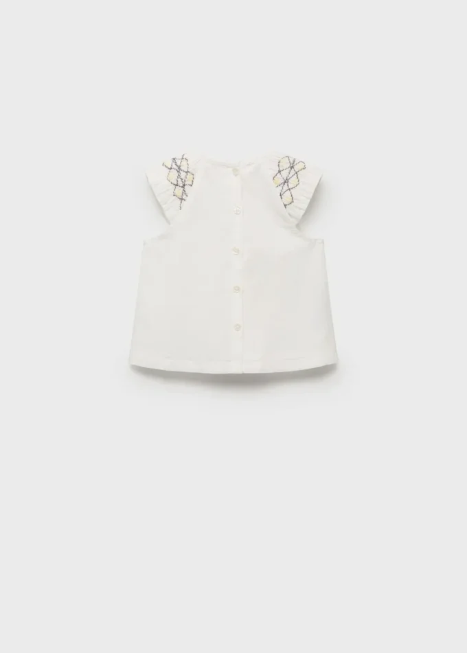 Bestickte Baumwollbluse