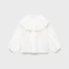 Bestickte Bluse mit Babydoll-Kragen Bestickte Bluse mit Babydoll-Kragen