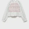 Bestickte Bluse mit Print Bestickte Bluse mit Print