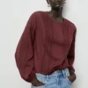 Bestickte Bluse mit Puffärmeln Bestickte Bluse mit Puffärmeln