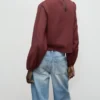 Bestickte Bluse mit Puffärmeln Bestickte Bluse mit Puffärmeln