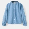 Bestickte Jeansbluse Bestickte Jeansbluse