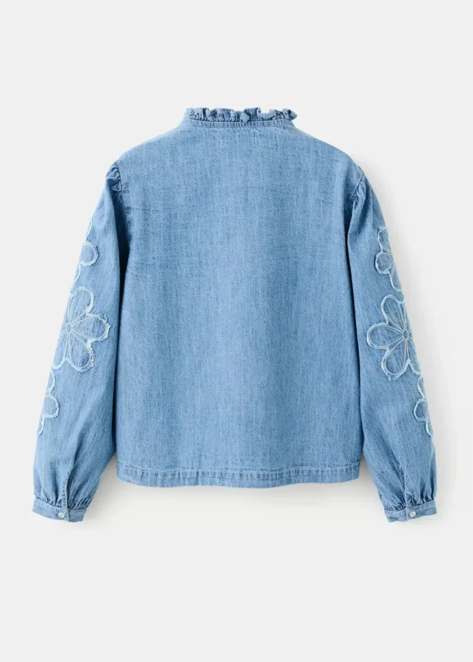 Bestickte Jeansbluse Bestickte Jeansbluse