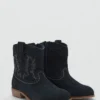 Bestickte Lederstiefeletten Bestickte Lederstiefeletten