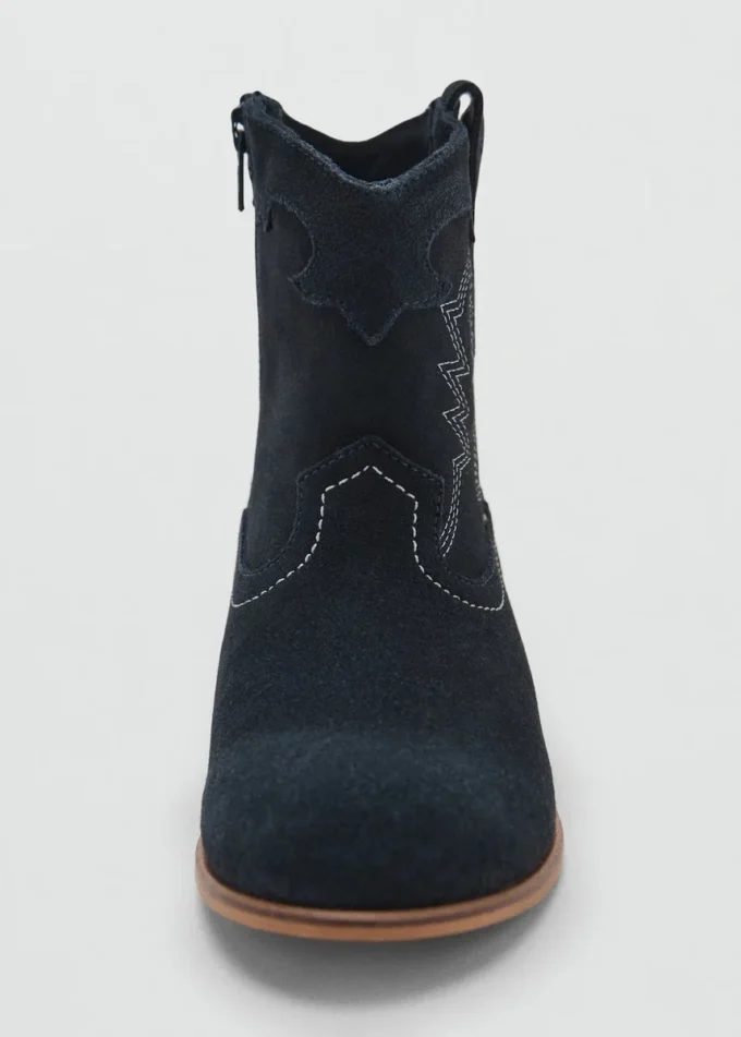 Bestickte Lederstiefeletten Bestickte Lederstiefeletten