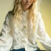 Bestickte Lyocell-Bluse Bestickte Lyocell-Bluse