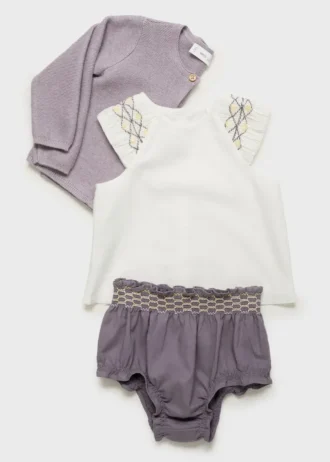 Bestickte Shorts aus Baumwollmischung