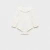 Bestickter Body mit Babydoll-Ausschnitt
