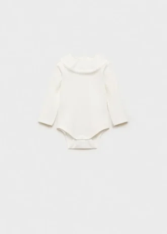 Bestickter Body mit Babydoll-Ausschnitt
