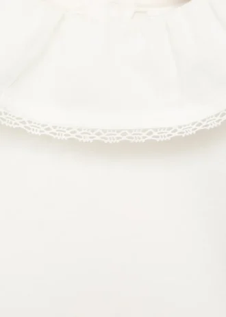 Bestickter Body mit Babydoll-Ausschnitt