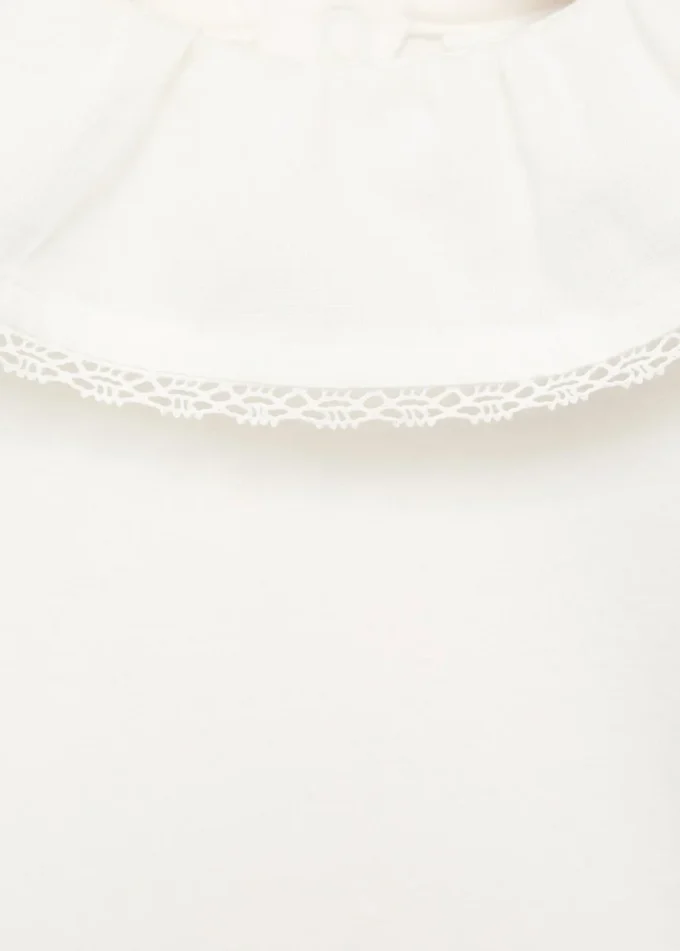 Bestickter Body mit Babydoll-Ausschnitt