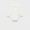 Bestickter Body mit Babydoll-Ausschnitt