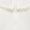 Bestickter Body mit Babydoll-Ausschnitt