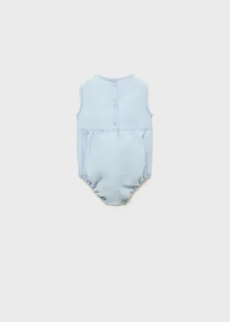 Bestickter Denim-Strampler