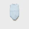 Bestickter Denim-Strampler Bestickter Denim-Strampler