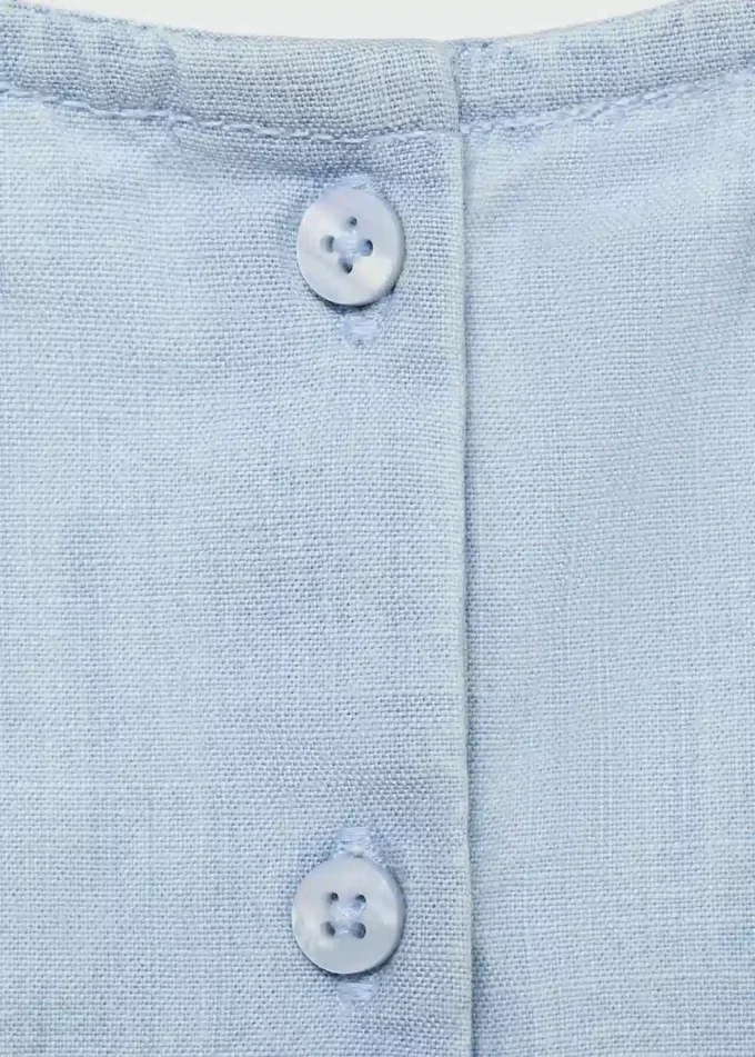Bestickter Denim-Strampler Bestickter Denim-Strampler