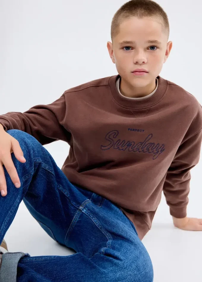 Besticktes Baumwoll-Sweatshirt Besticktes Baumwoll-Sweatshirt