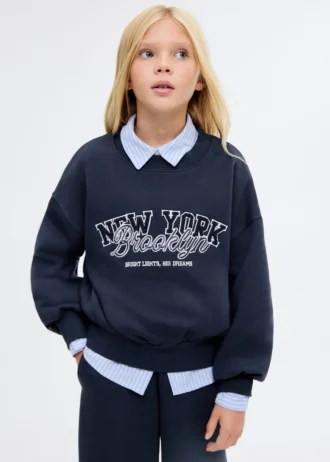 Besticktes Baumwoll-Sweatshirt