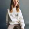 Besticktes Baumwoll-Sweatshirt