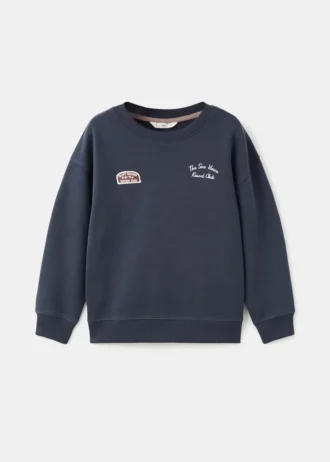 Besticktes Baumwoll-Sweatshirt