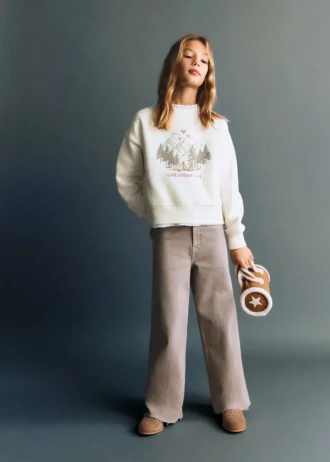 Besticktes Baumwoll-Sweatshirt