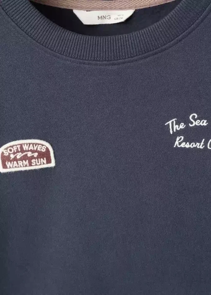 Besticktes Baumwoll-Sweatshirt Besticktes Baumwoll-Sweatshirt