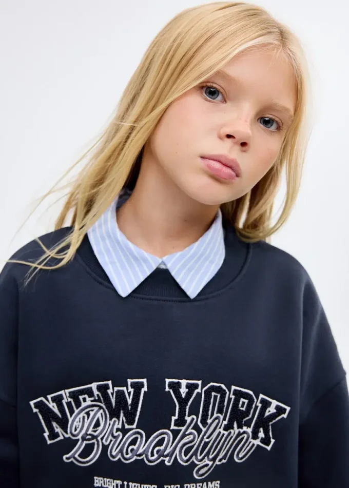 Besticktes Baumwoll-Sweatshirt Besticktes Baumwoll-Sweatshirt