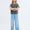Besticktes Baumwoll-T-Shirt