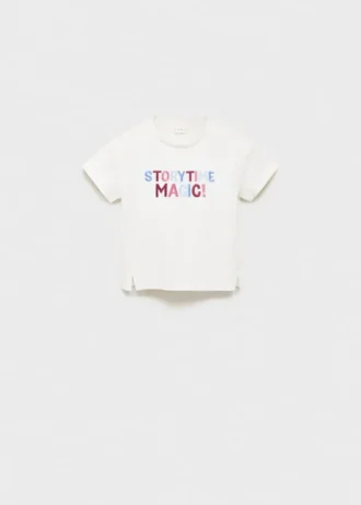 Besticktes Baumwoll-T-Shirt
