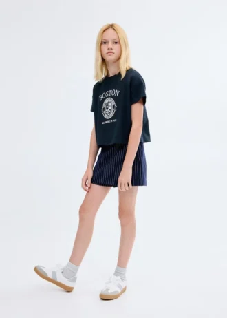 Besticktes Baumwoll-T-Shirt