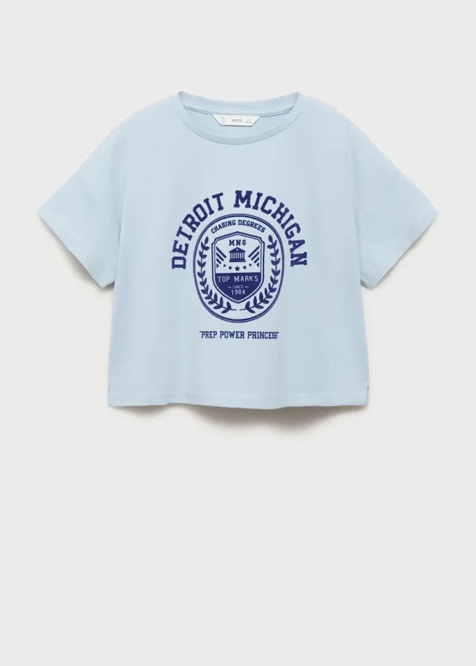 Besticktes Baumwoll-T-Shirt Besticktes Baumwoll-T-Shirt