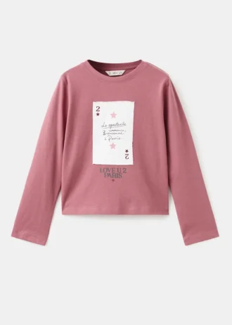 Besticktes Baumwoll-T-Shirt