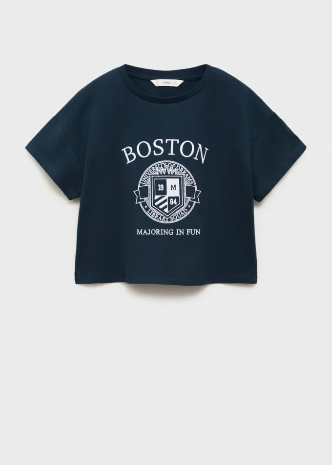 Besticktes Baumwoll-T-Shirt Besticktes Baumwoll-T-Shirt
